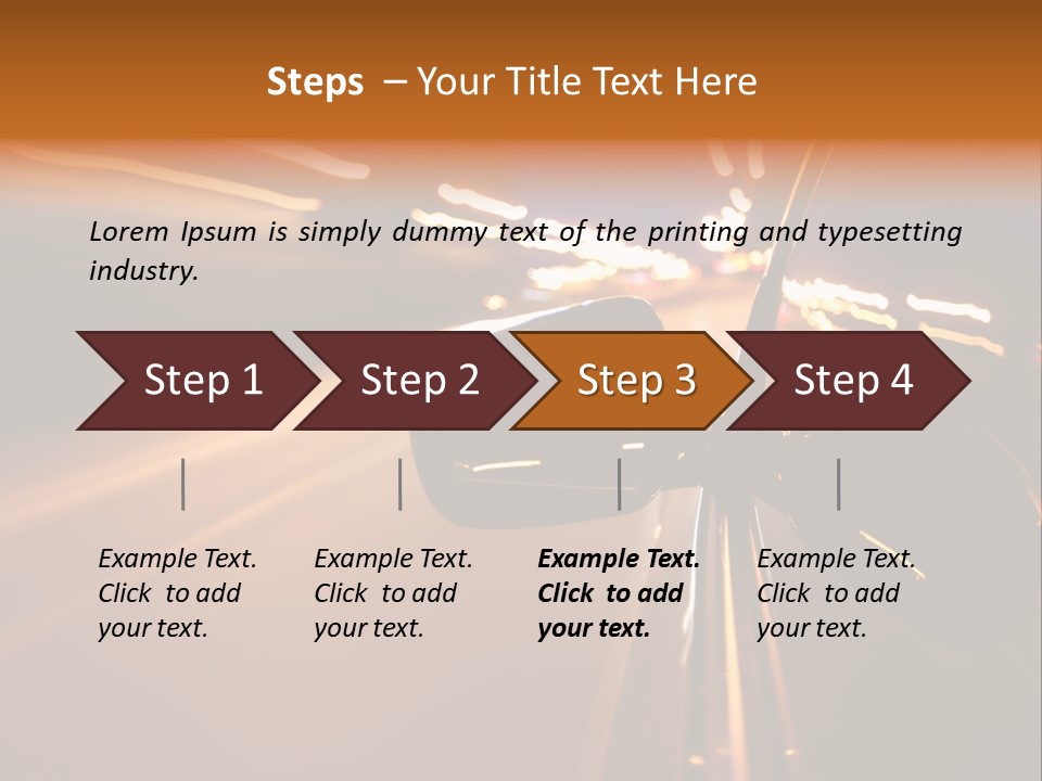 Accelerated Drive Downtown PowerPoint Template