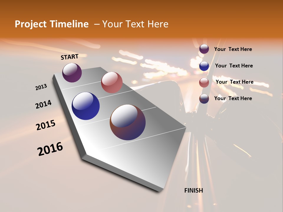 Accelerated Drive Downtown PowerPoint Template