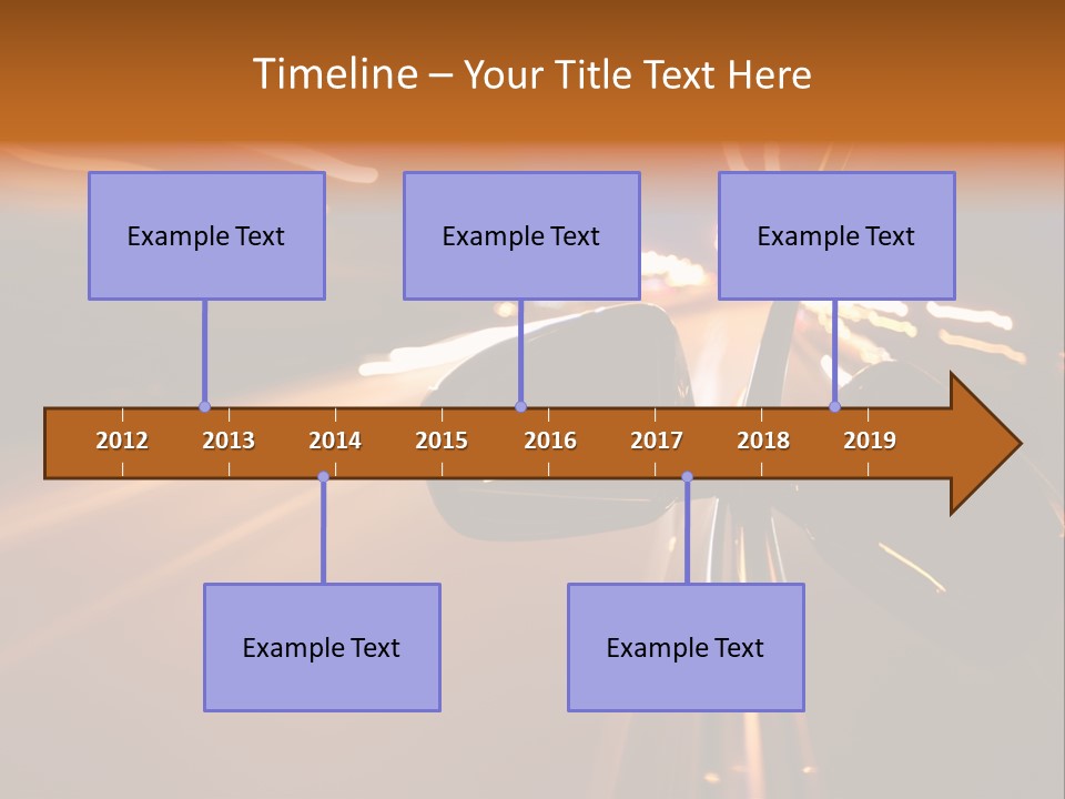 Accelerated Drive Downtown PowerPoint Template