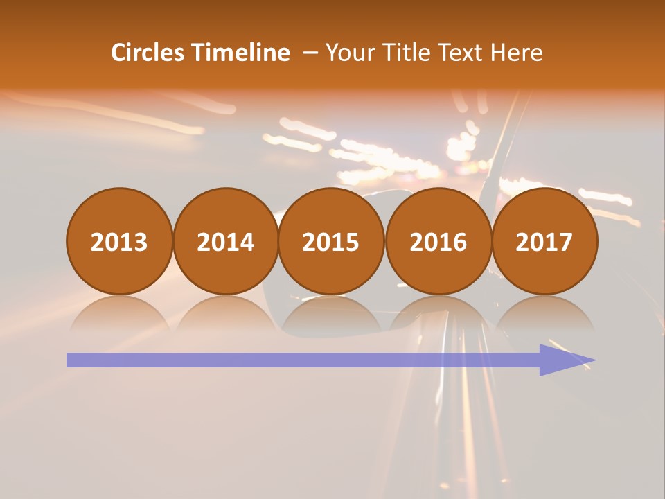 Accelerated Drive Downtown PowerPoint Template