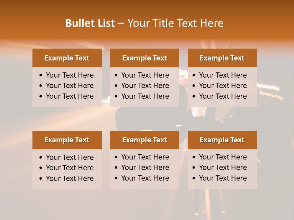 Accelerated Drive Downtown PowerPoint Template