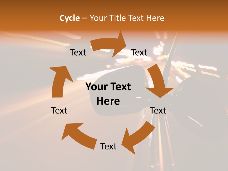 Accelerated Drive Downtown PowerPoint Template