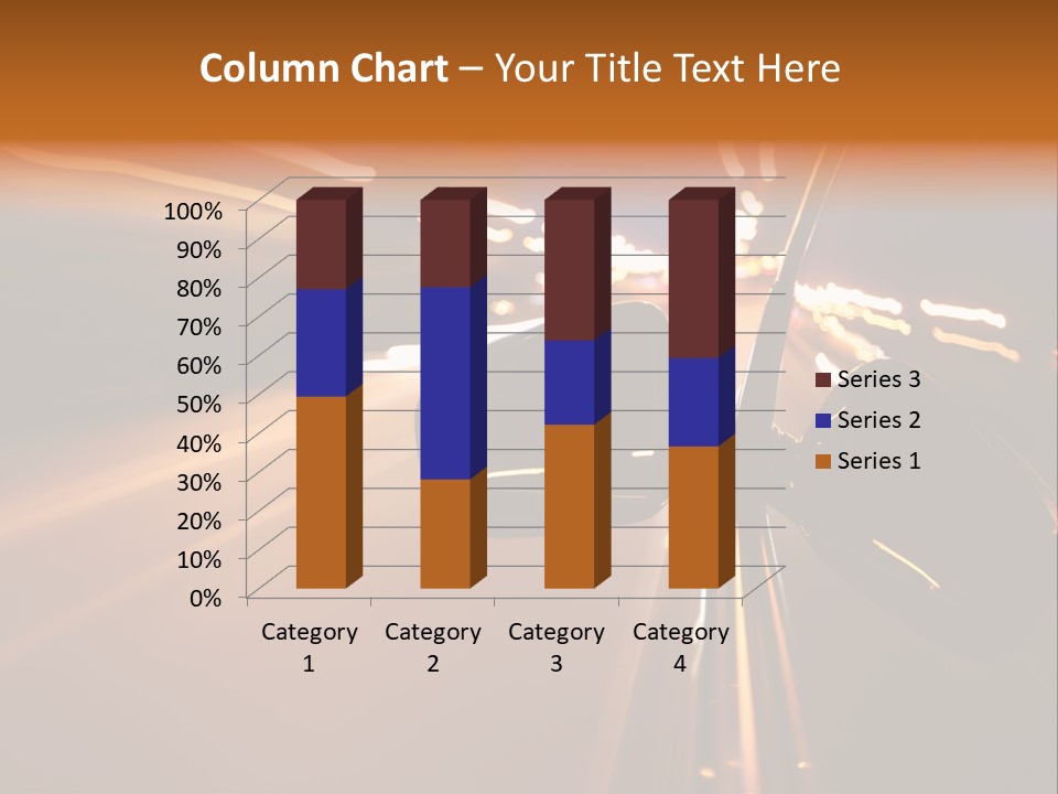 Accelerated Drive Downtown PowerPoint Template
