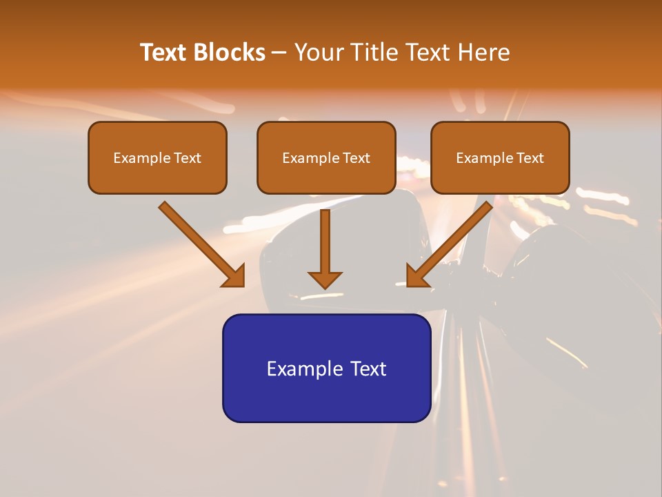 Accelerated Drive Downtown PowerPoint Template
