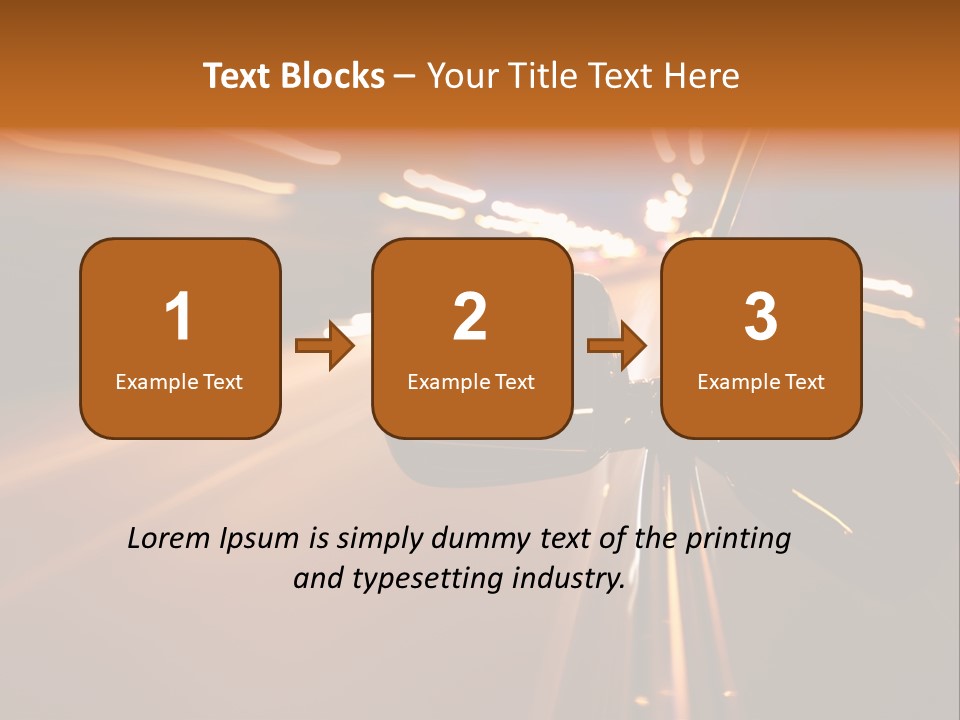 Accelerated Drive Downtown PowerPoint Template