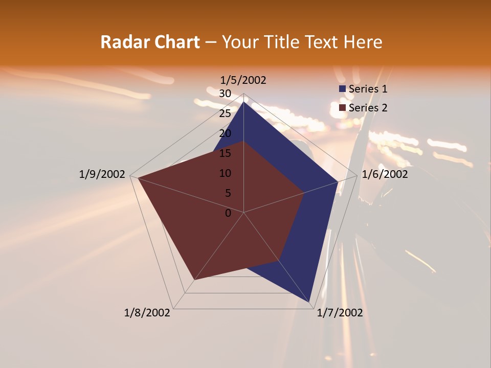 Accelerated Drive Downtown PowerPoint Template