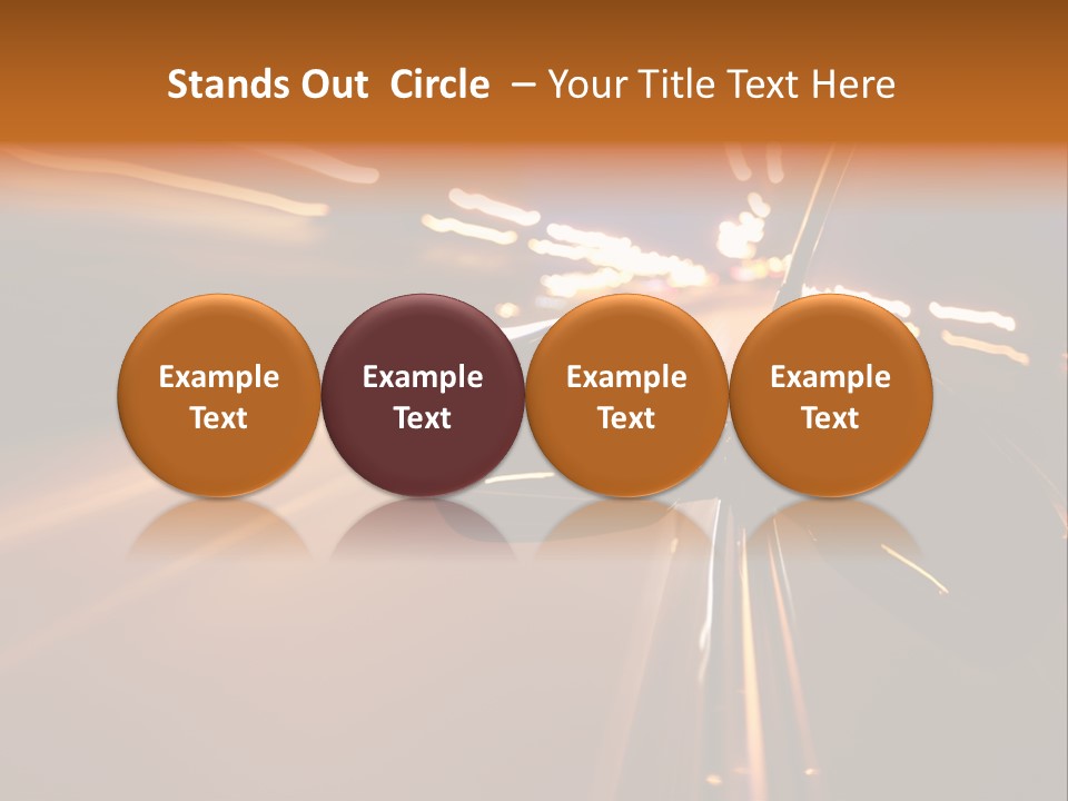 Accelerated Drive Downtown PowerPoint Template