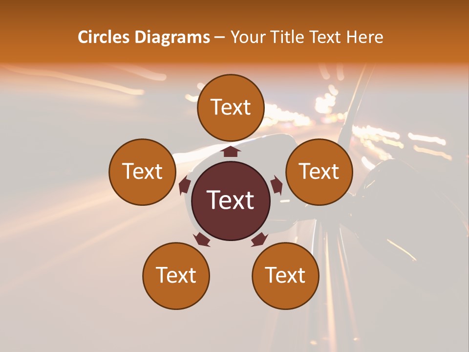 Accelerated Drive Downtown PowerPoint Template