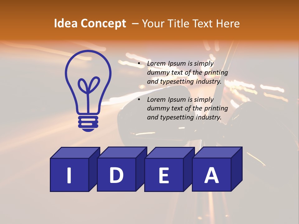 Accelerated Drive Downtown PowerPoint Template