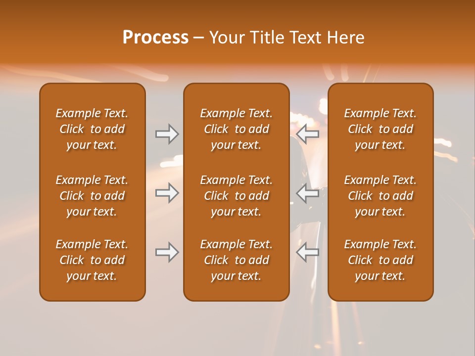 Accelerated Drive Downtown PowerPoint Template