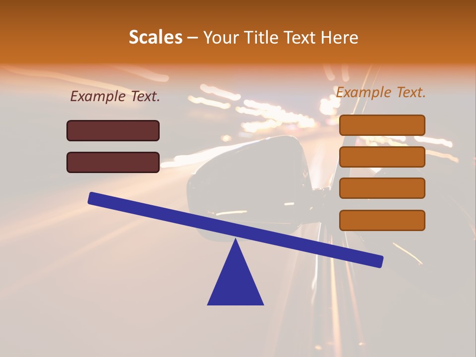 Accelerated Drive Downtown PowerPoint Template