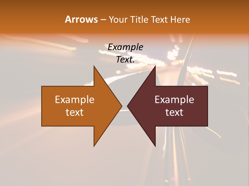 Accelerated Drive Downtown PowerPoint Template