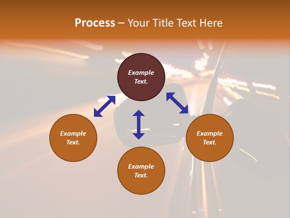 Accelerated Drive Downtown PowerPoint Template