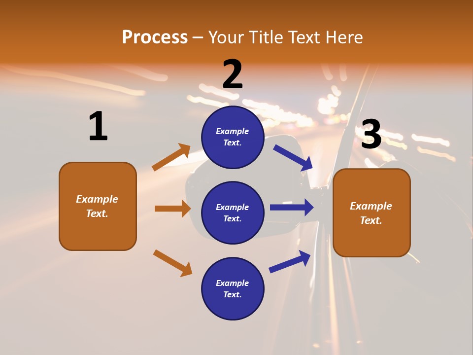 Accelerated Drive Downtown PowerPoint Template