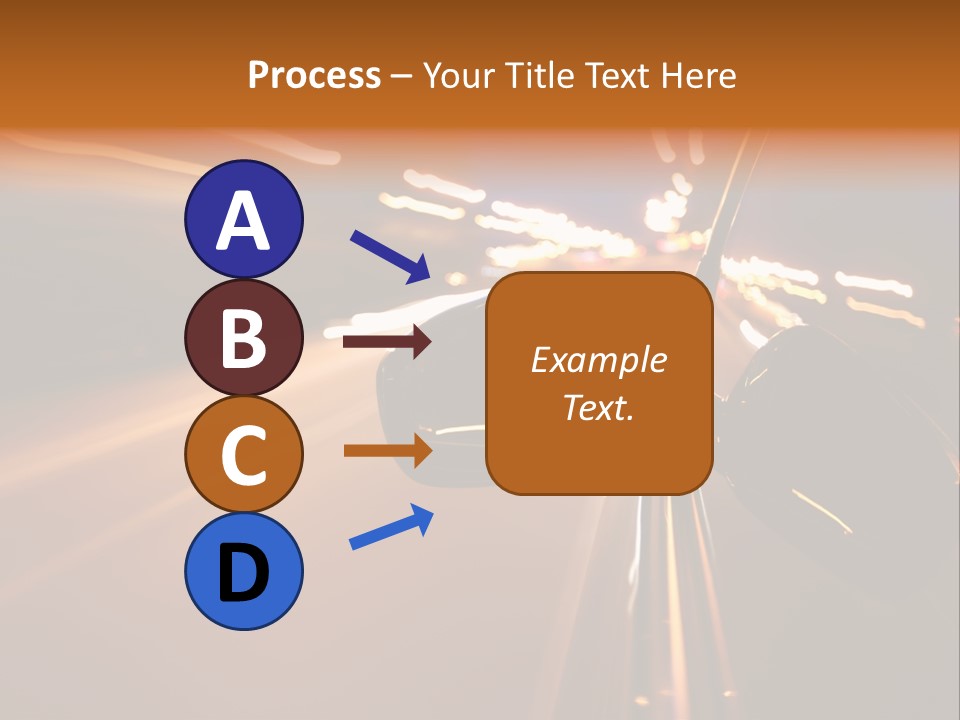 Accelerated Drive Downtown PowerPoint Template