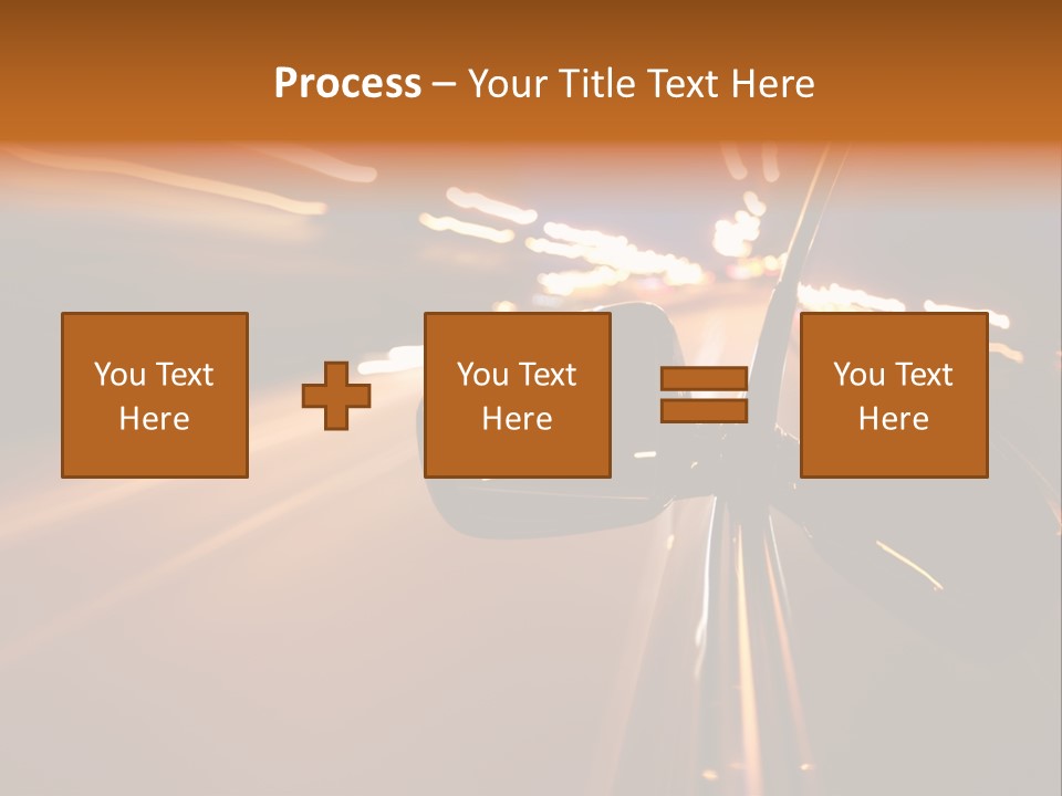Accelerated Drive Downtown PowerPoint Template