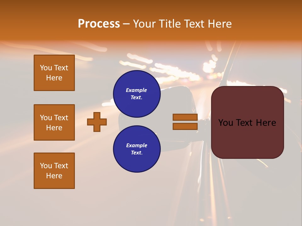 Accelerated Drive Downtown PowerPoint Template