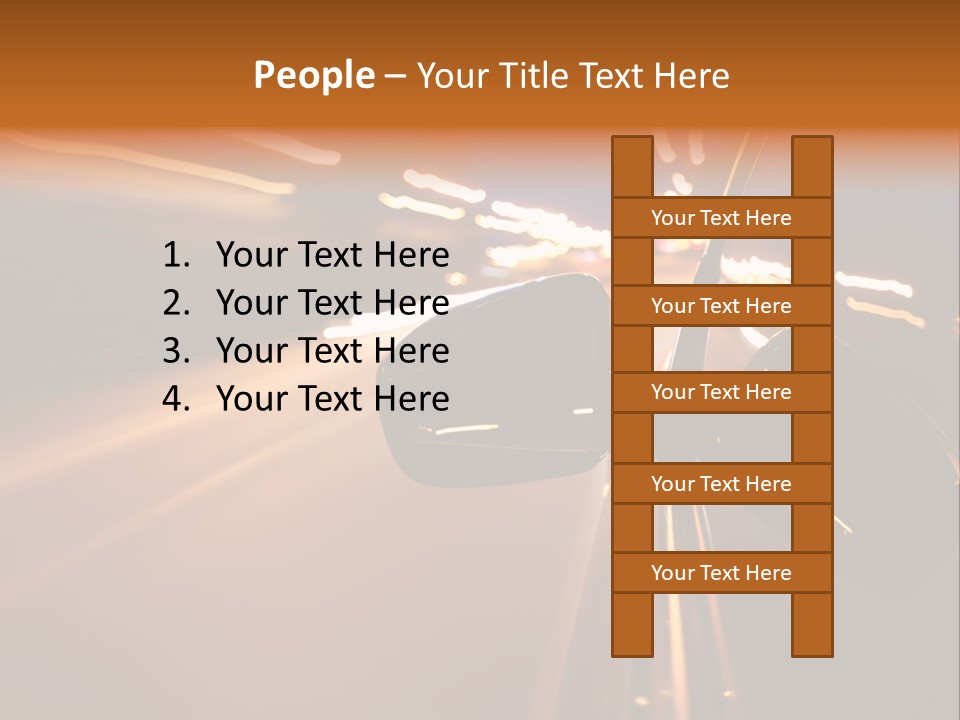 Accelerated Drive Downtown PowerPoint Template
