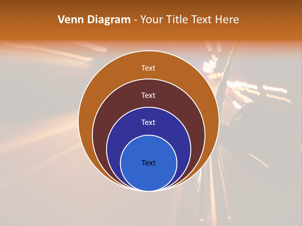 Accelerated Drive Downtown PowerPoint Template