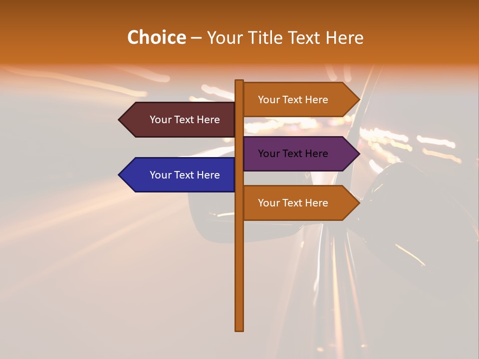 Accelerated Drive Downtown PowerPoint Template
