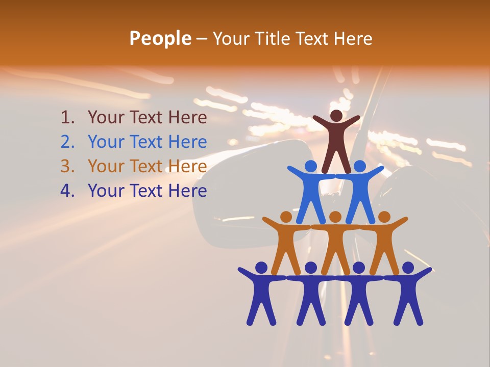 Accelerated Drive Downtown PowerPoint Template