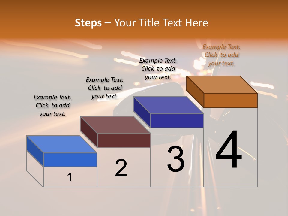 Accelerated Drive Downtown PowerPoint Template