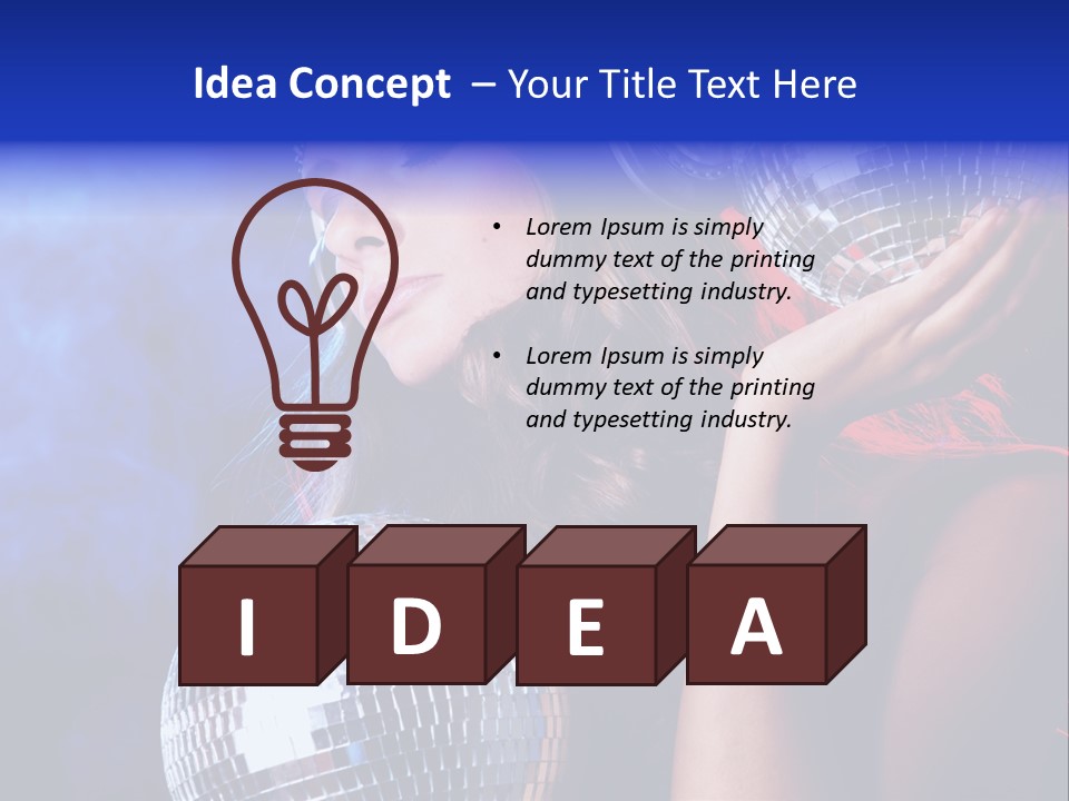 Portrait Women Young PowerPoint Template