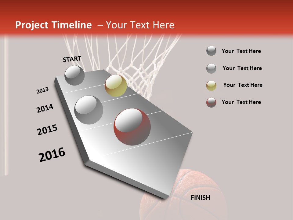 Ball Net Goal PowerPoint Template