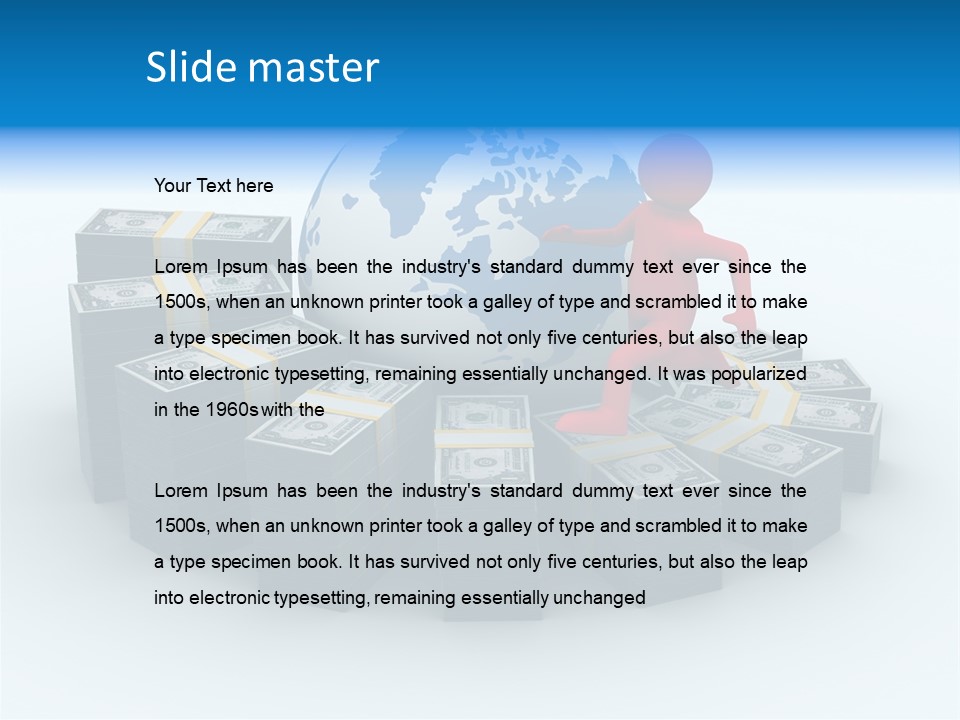 Human Globe Chart PowerPoint Template