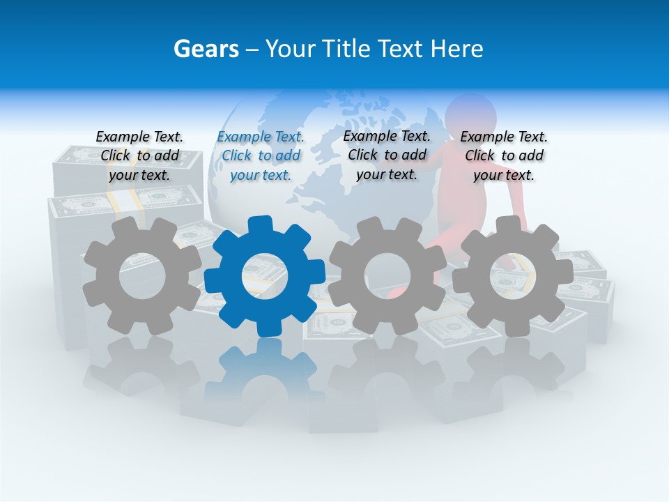 Human Globe Chart PowerPoint Template