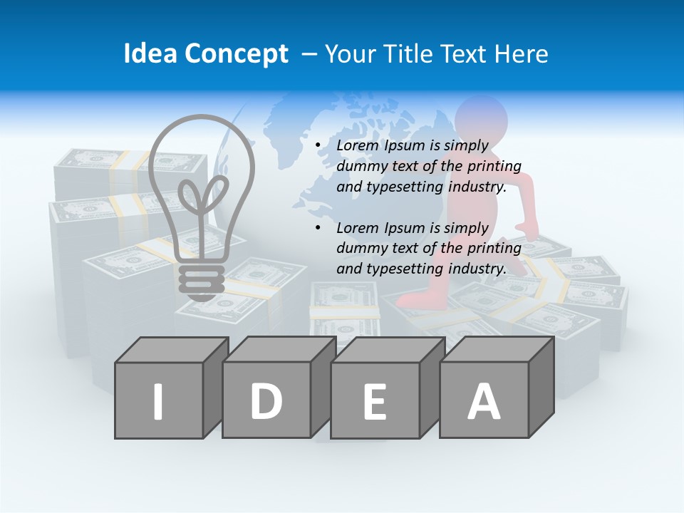 Human Globe Chart PowerPoint Template