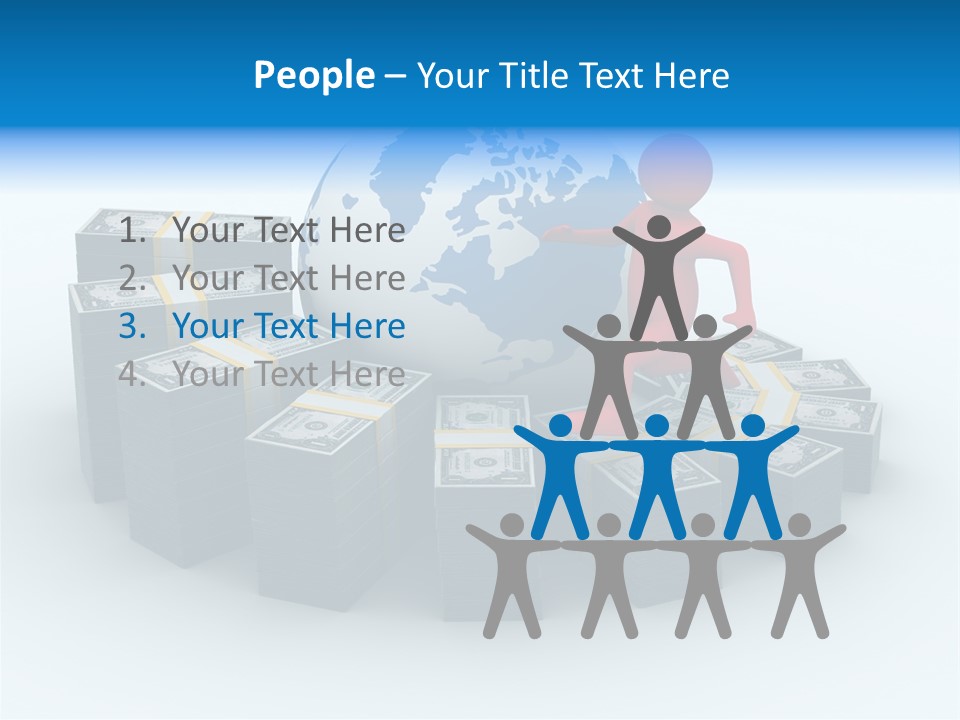 Human Globe Chart PowerPoint Template