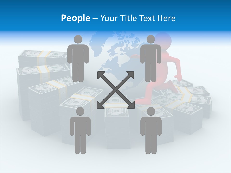 Human Globe Chart PowerPoint Template