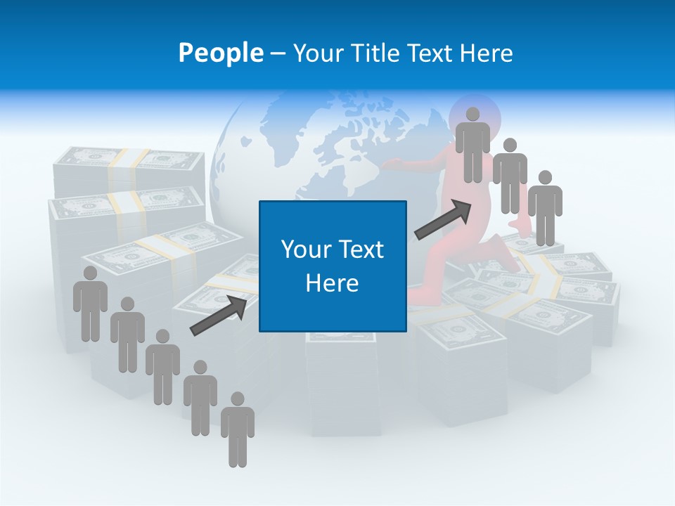 Human Globe Chart PowerPoint Template