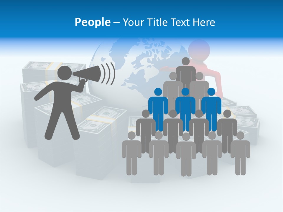 Human Globe Chart PowerPoint Template