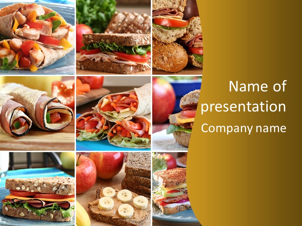 Food Meal Wrap PowerPoint Template