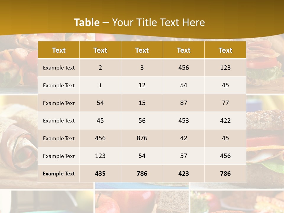 Food Meal Wrap PowerPoint Template