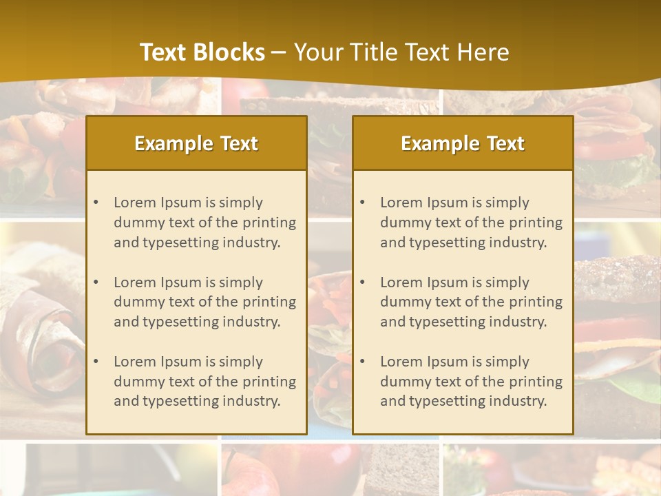 Food Meal Wrap PowerPoint Template