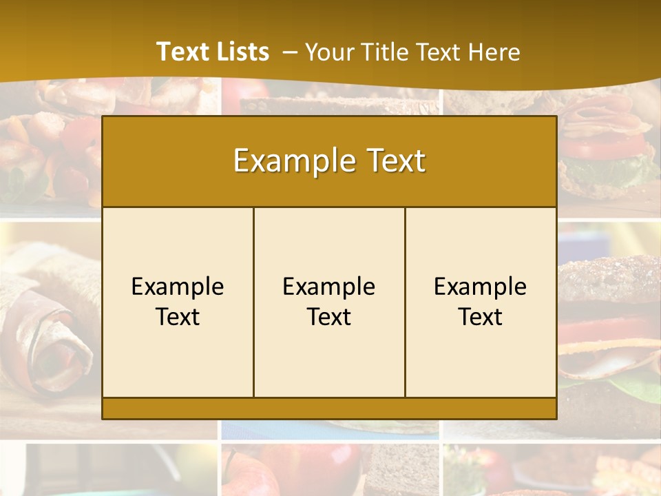 Food Meal Wrap PowerPoint Template