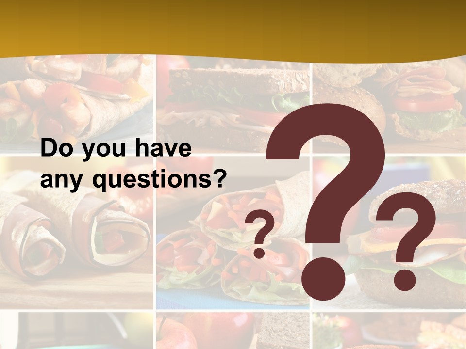 Food Meal Wrap PowerPoint Template