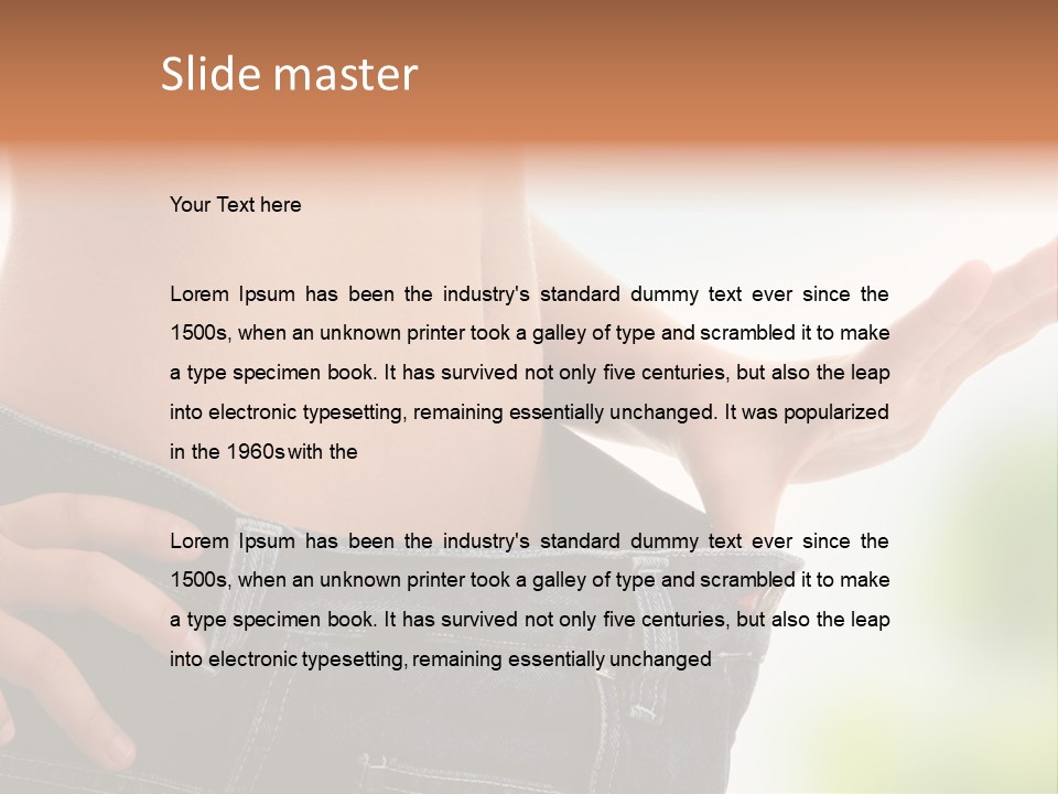 Fit Clothes Figure PowerPoint Template