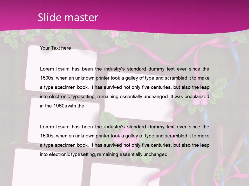 Frame Invitation Texture PowerPoint Template