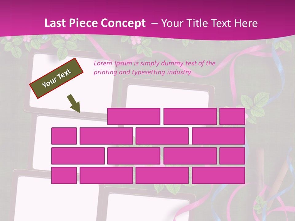 Frame Invitation Texture PowerPoint Template
