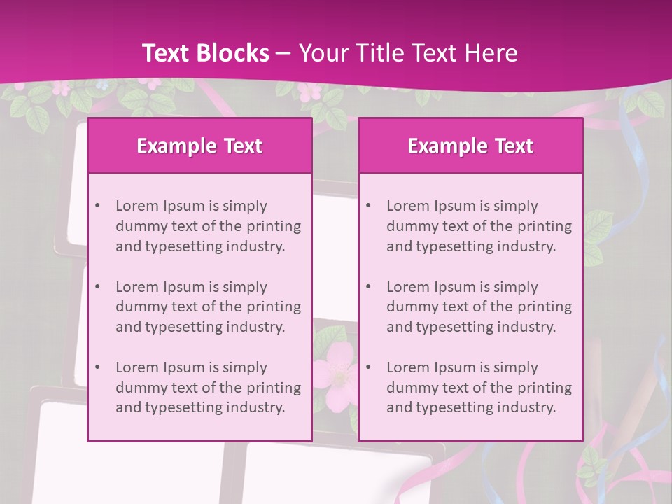 Frame Invitation Texture PowerPoint Template