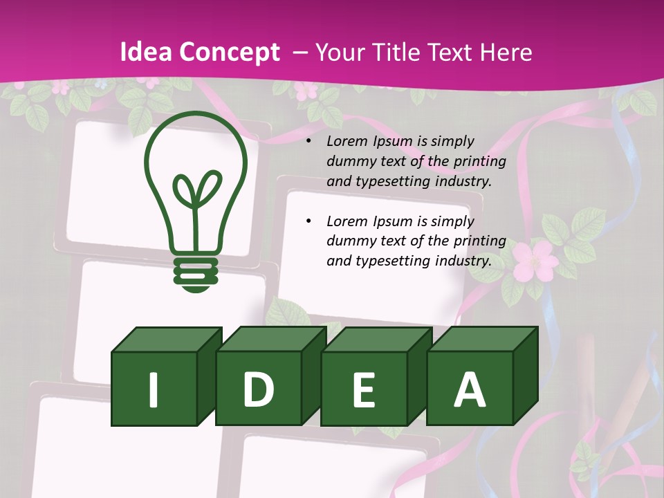 Frame Invitation Texture PowerPoint Template