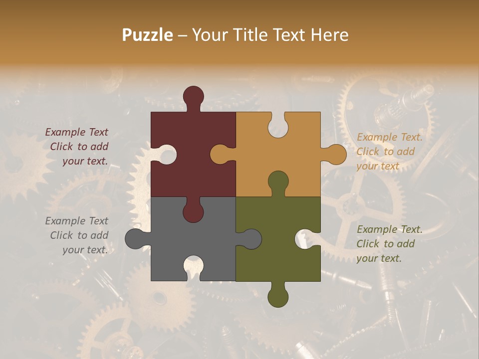 Illustration Motion Gear PowerPoint Template