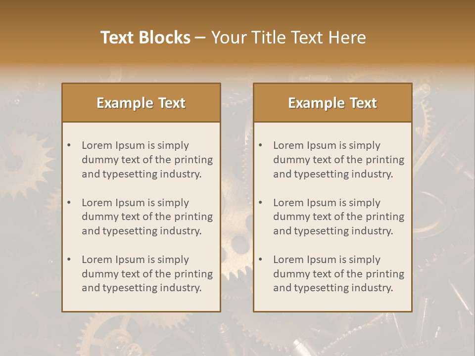 Illustration Motion Gear PowerPoint Template