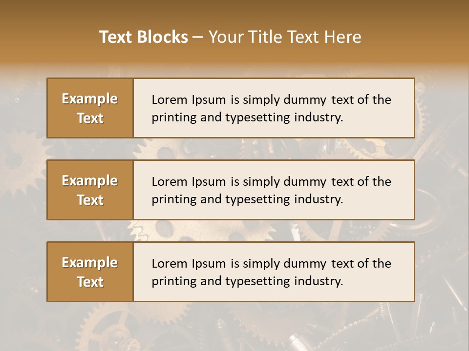 Illustration Motion Gear PowerPoint Template