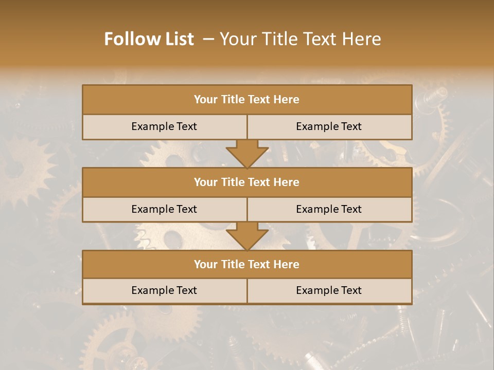 Illustration Motion Gear PowerPoint Template