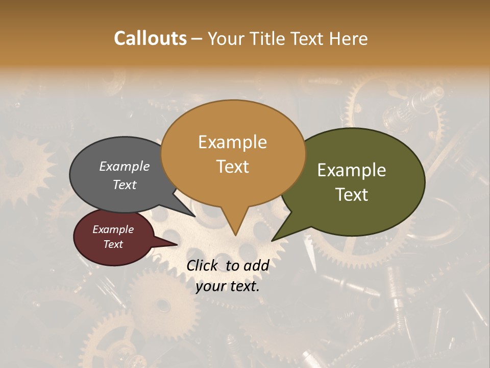 Illustration Motion Gear PowerPoint Template